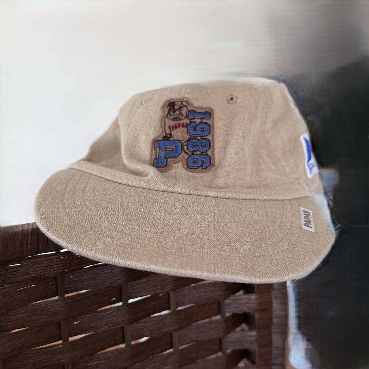 パパス新品未使用ワッペン多数ブルドッグキャップ拍卖