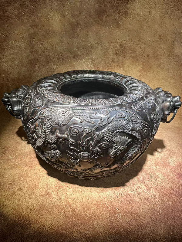 zz7|5138 中国骨董 人間国宝 古代木工芸品 【奇楠老沈香『竜頭双耳大香炉』です】 中国古美術 珍品 伝世珍品 賞物 傳世家珍 拍卖