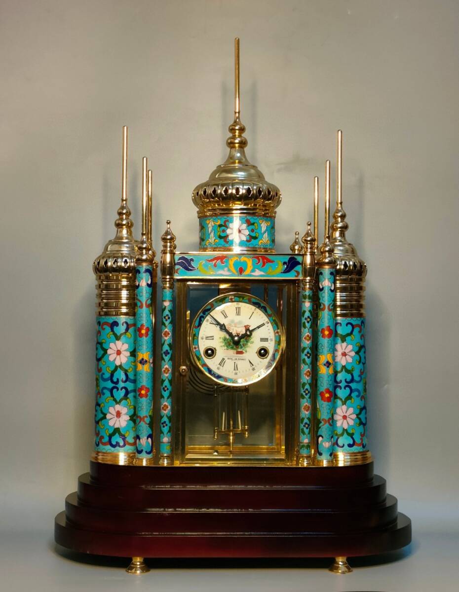 zz7|5169 中国骨董品 人間国宝 銅制 極細工【ケイタイの機械式時計です】 時代物 珍品旧蔵 伝世家珍 置物拍卖