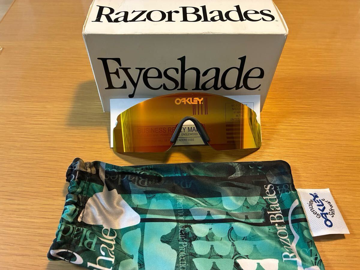 絶版 希少 オークリー OAKLEY サングラス 交換用レンズ ソフトケース 箱等付属 Eyeshade RazorBlades ヴィンテージ レトロ拍卖