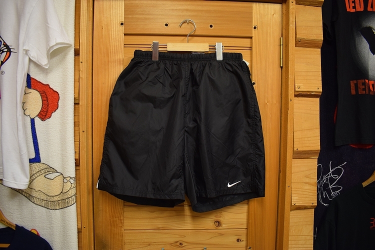 グッドスタイル◎90sビンテージNIKEナイキナイロンイージーショーツLブラック黒アメカジストリートスポーツ100%ナイロン x876拍卖