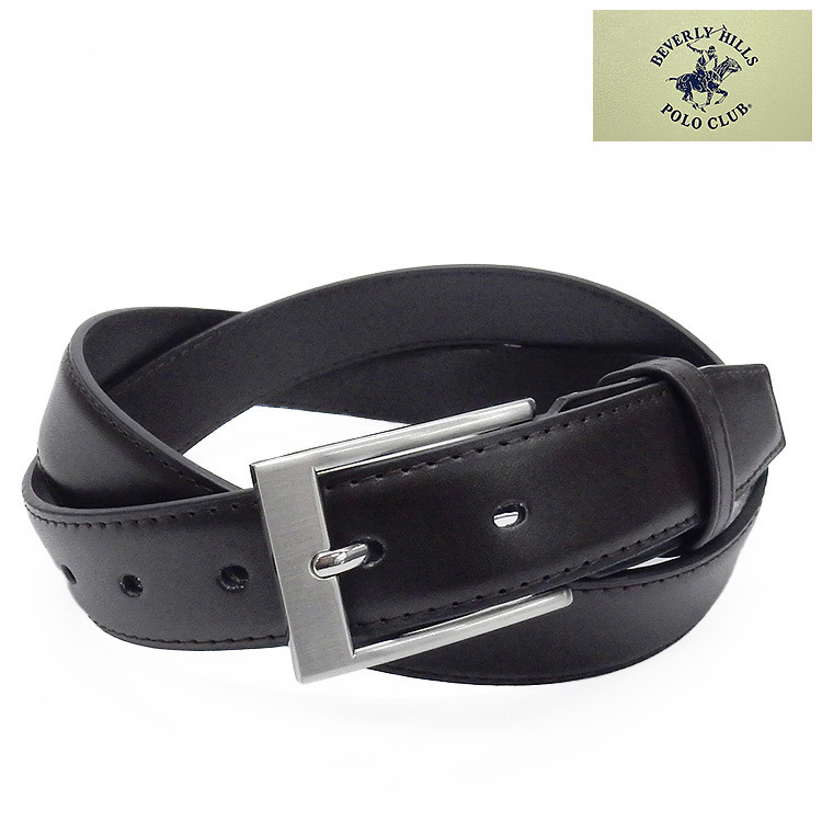 BEVERLY HILLS POLO CLUB メンズベルト 牛革 黒 ロングタイプ 130cm対応 53BH11-10-LL拍卖