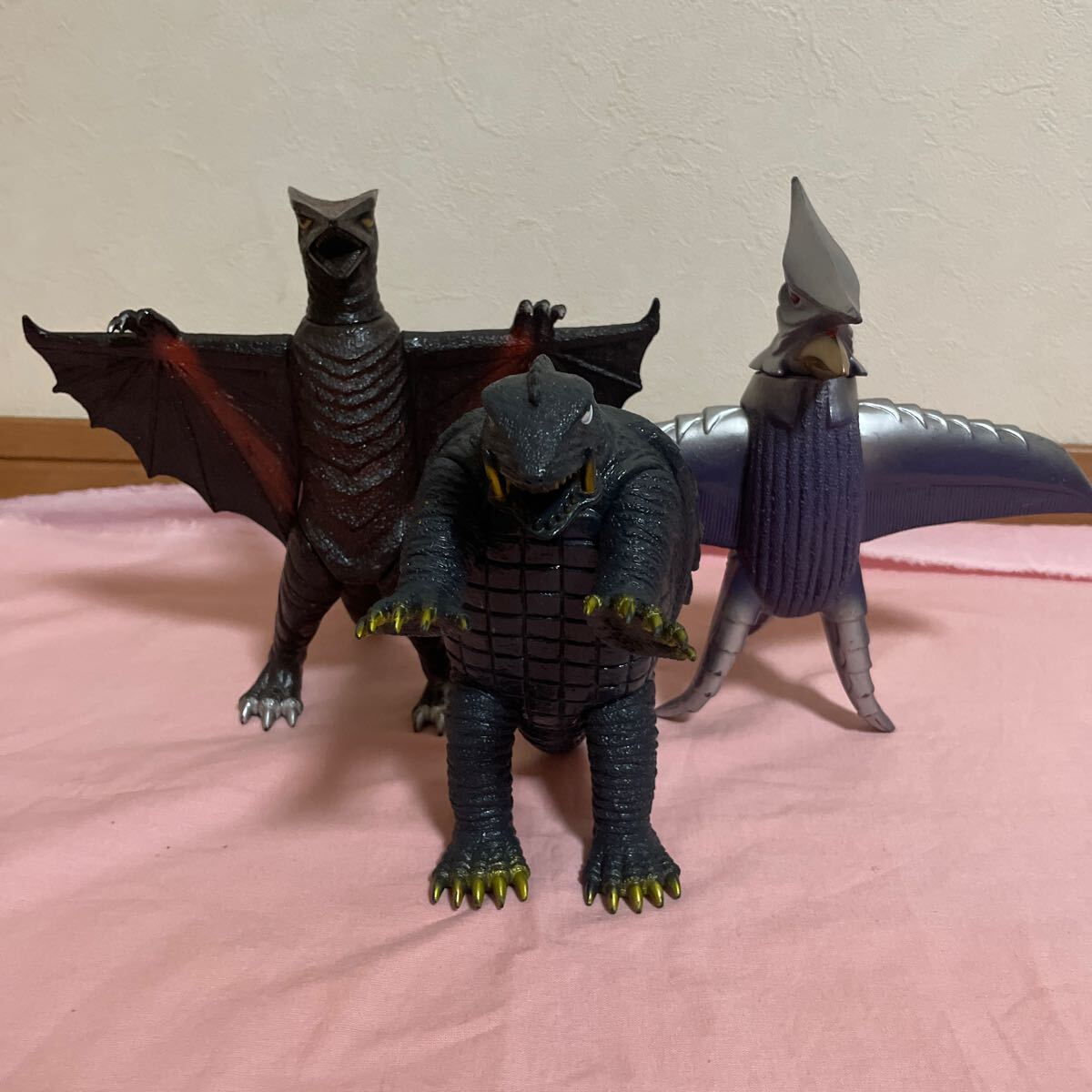 バンダイ ガメラ ギャオス ジグラ ソフビ フィギュア 大怪獣ガメラ 大映 1990年代 日本製 3体 まとめ拍卖