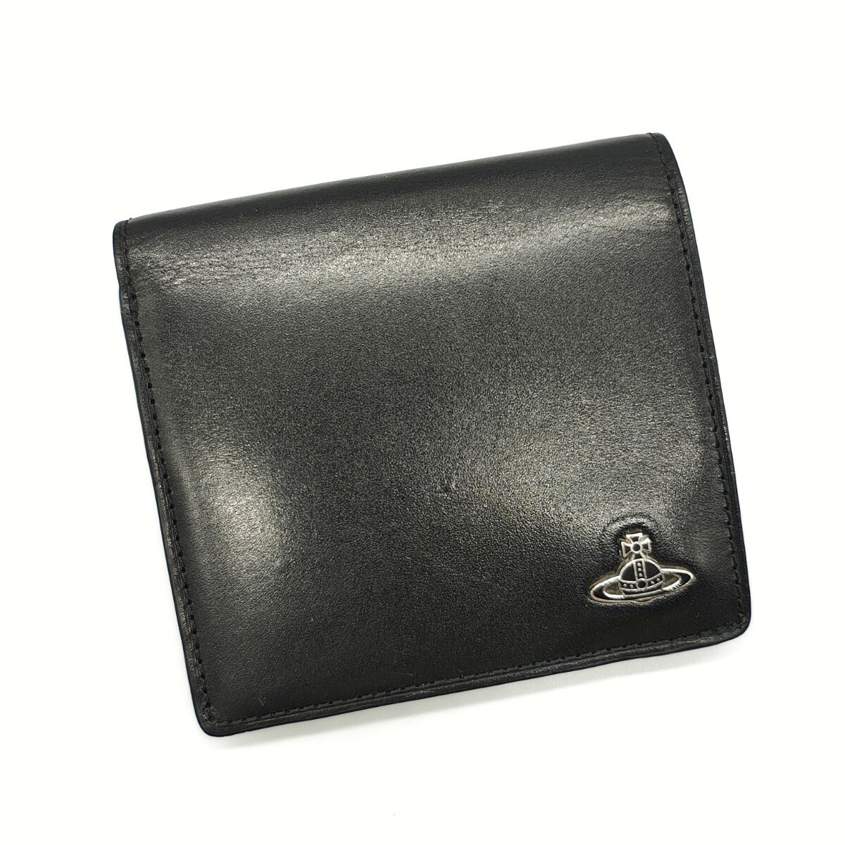 美品 ヴィヴィアンウエストウッド 二つ折り財布 ブラック オーブ拍卖