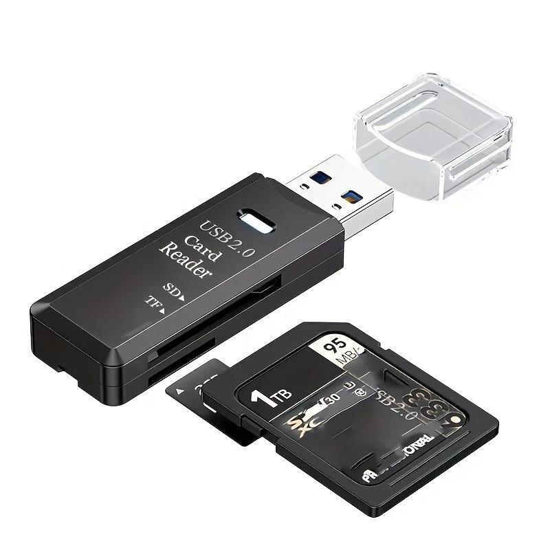 ★SD/マイクロ カードリーダー USB2.0 2in1 ブラック 1個 拍卖