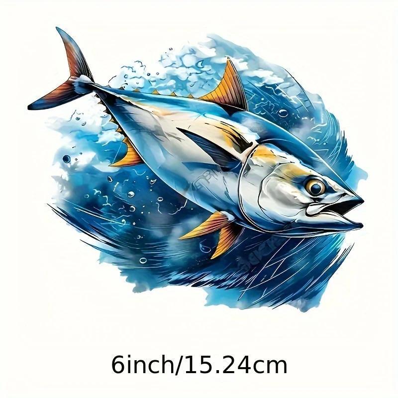 ★ダイナミックなマグロのステッカー/シール ※アイスクーラー・タックルボックス・車・ボート等に!拍卖