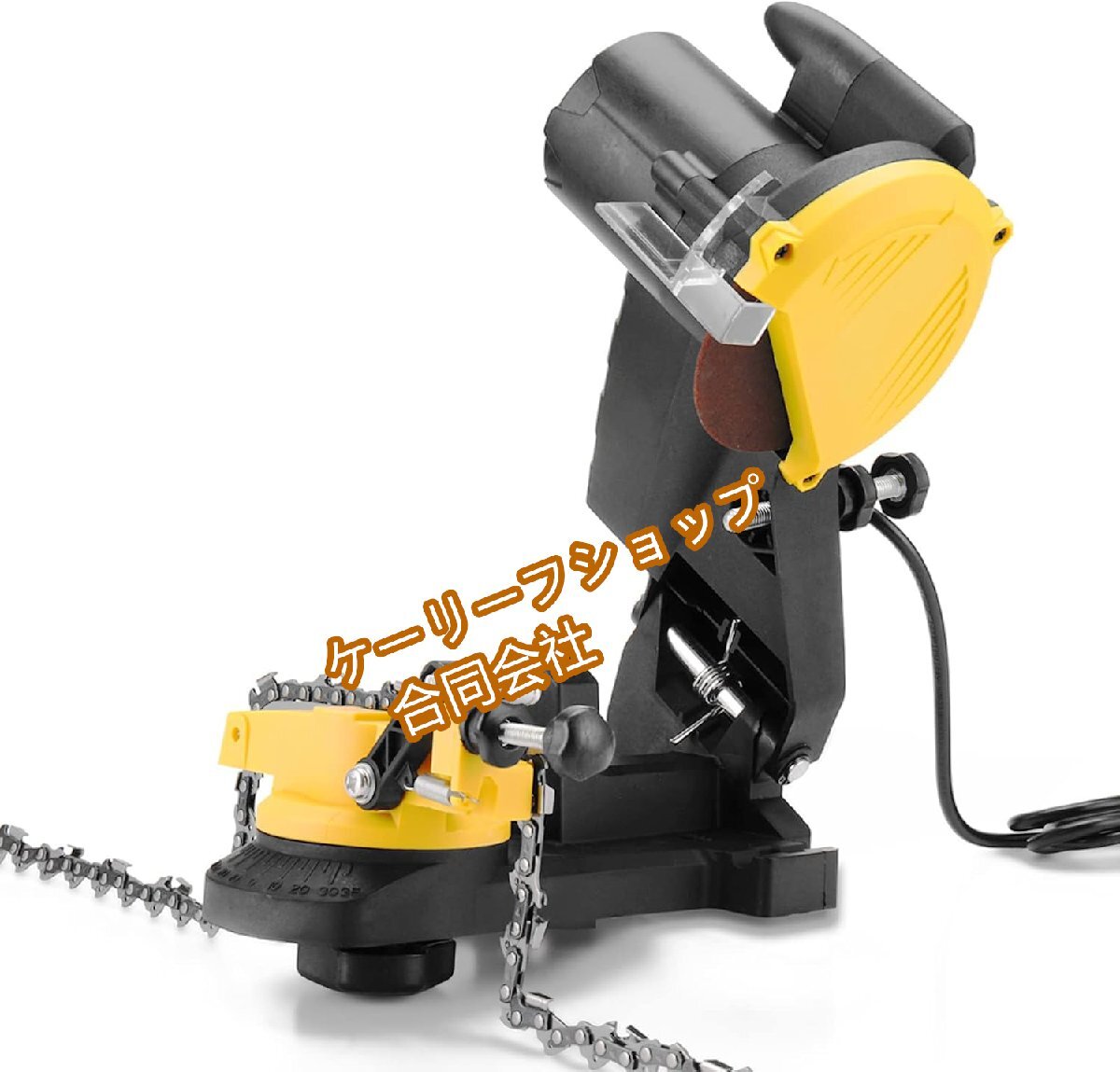 プロフェッショナル85Wチェーンソーシャープナー、マルチアングル調整可能チェーングラインダー4800rpm電気シャープナー研削盤,110v拍卖