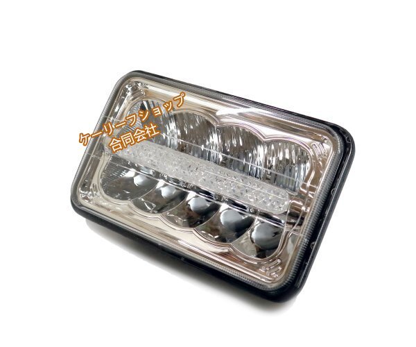 角目 4x6 インチ ヘッドライト プロジェクター LED デイライト 四角 ランプ 汎用 角型 4灯 用 角灯 ランドクルーザー 60拍卖