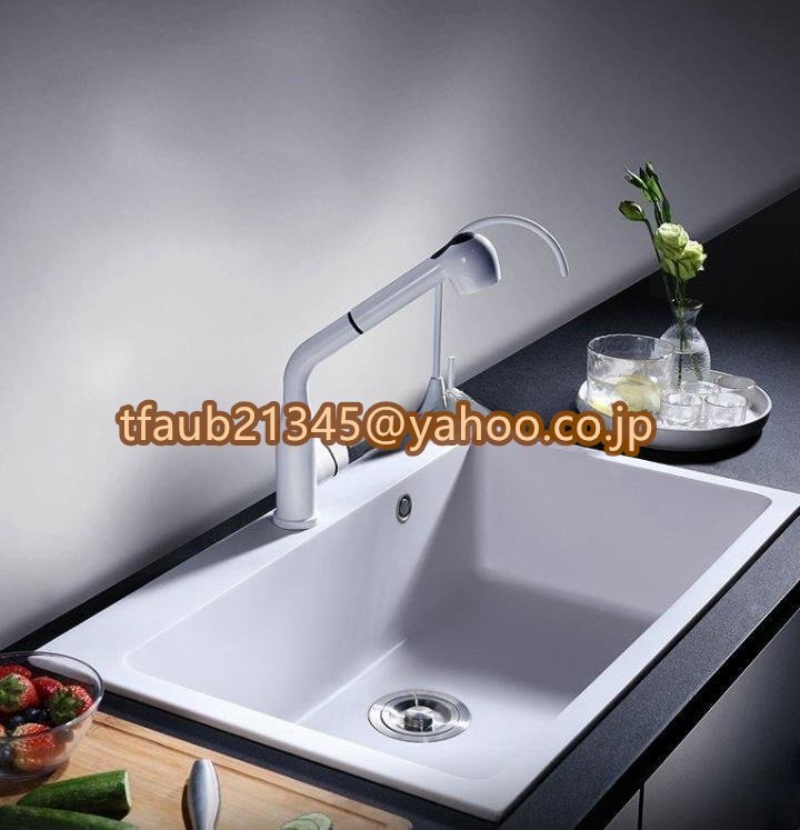 キッチンツール 台所 シンク 流し台 多層濾過 大容量 便利 珪岩 抗菌 手入れが簡単 簡単に安装 キッチン用品 ホワイト 水切りかご付拍卖