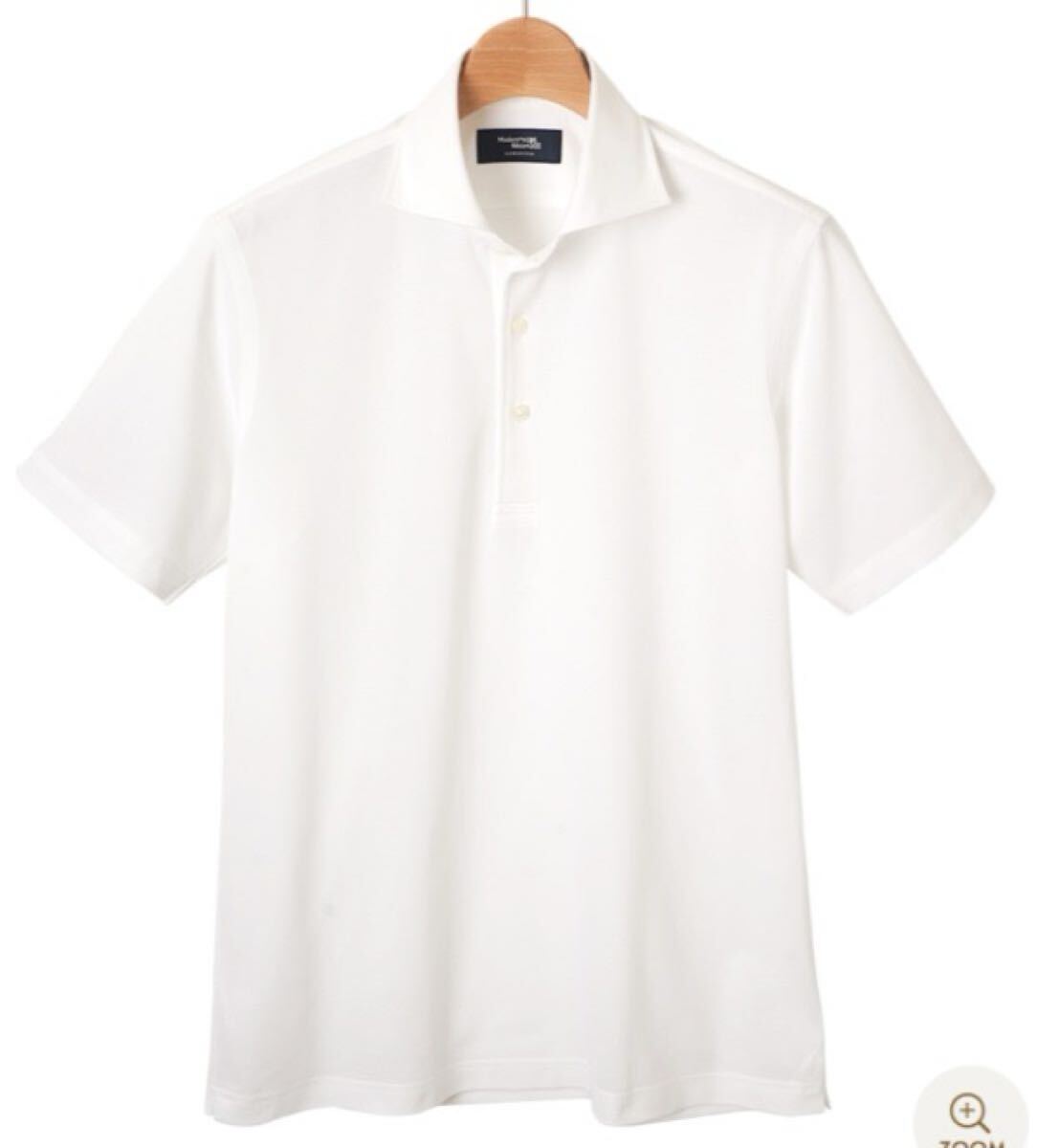 【新品 未使用】定価8,690円 鎌倉シャツ 春夏 半袖 ポロシャツ LL XL メンズ 白 ホワイト ビジカジ拍卖