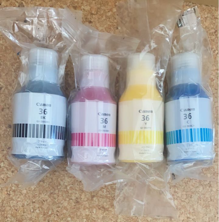 未使用未開封★CANON 純正キャノン インクボトル135.0ml 170ml GI-36BK/C/M/Y 4色★XJ05拍卖