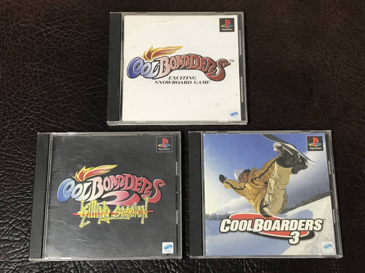 ★ 送料無料 PS1 スノーボード ★ クールボーダーズ 1 + 2 + 3 COOL BOARDERS 動作確認済 説明書付き 2は帯付き ★拍卖