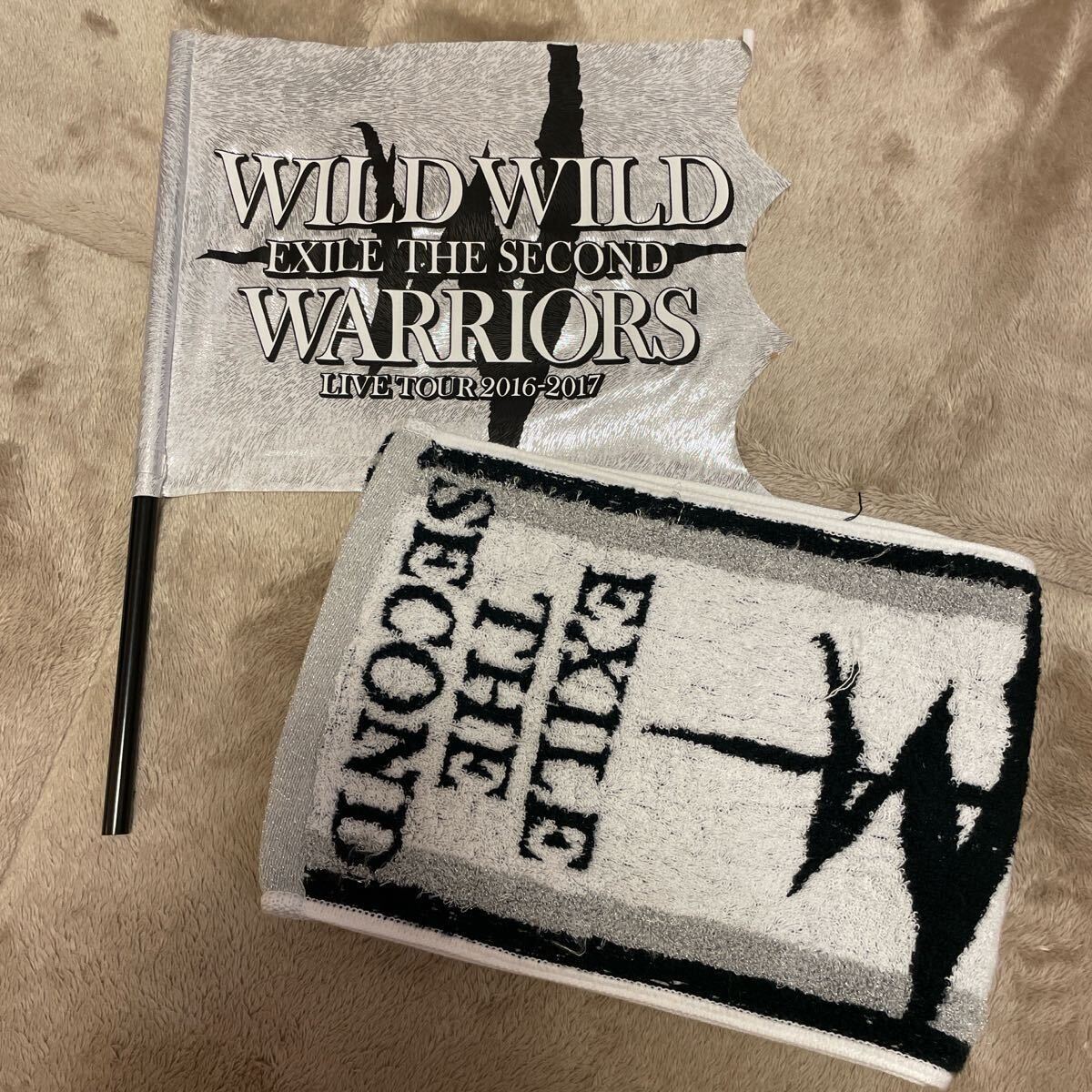 EXILE THE SECOND セカンド WWW フラッグ マフラータオル 2点セット 訳あり拍卖