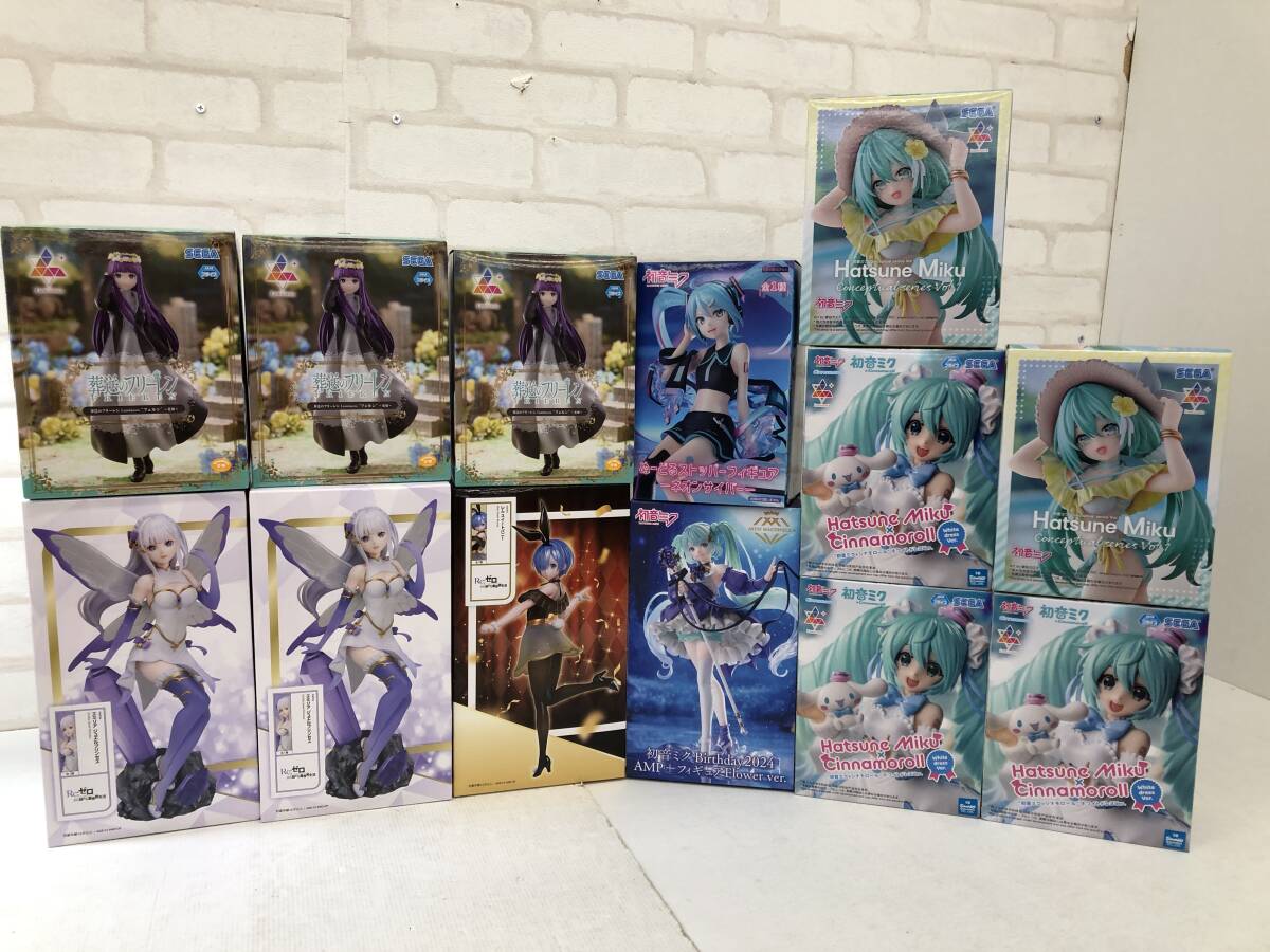 T250730-02A/ 未開封 フィギュア リゼロ エミリア レム ミク フリーレン フェルン シナモン ネオンサイバー 初音ミク ぬースト Luminasta拍卖