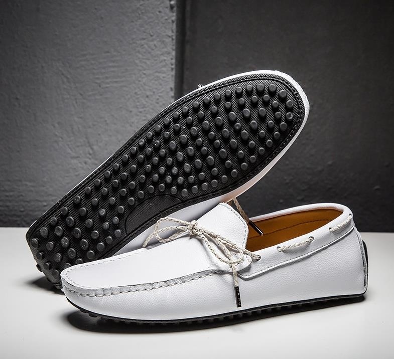 ローファー 新品*メンズ スリッポン 紳士靴 男性靴 ドライビングシューズ カジュアルシューズ 春夏通勤軽量【2033】白 25.0cm拍卖