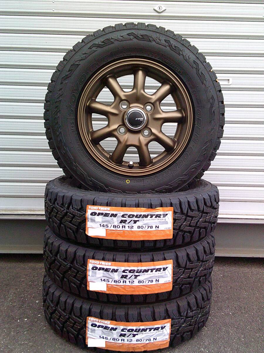 TOYOオープンカントリーR/T☆145/80R12LT☆ゴツゴツタイヤハイゼットエブリィアトレーNバンアクティバモスクリッパーサンバーピクシス拍卖