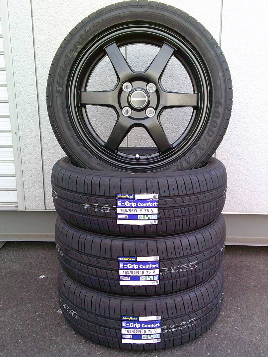 グッドイヤーEGコンフォート☆165/55R15☆軽カスタムN-BOXタントワゴンRムーブコペンデリカミニデイズスペーシアNワンNワゴンラパンミラ拍卖