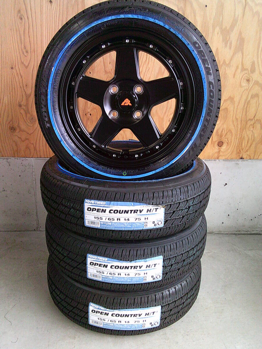 新品セット☆フェニーチェXC5☆14×5J+45☆100-4H☆オープンカントリーH/TⅡ☆155/65R14☆エブリィ・キャリィ・ハイゼット等☆Hs拍卖