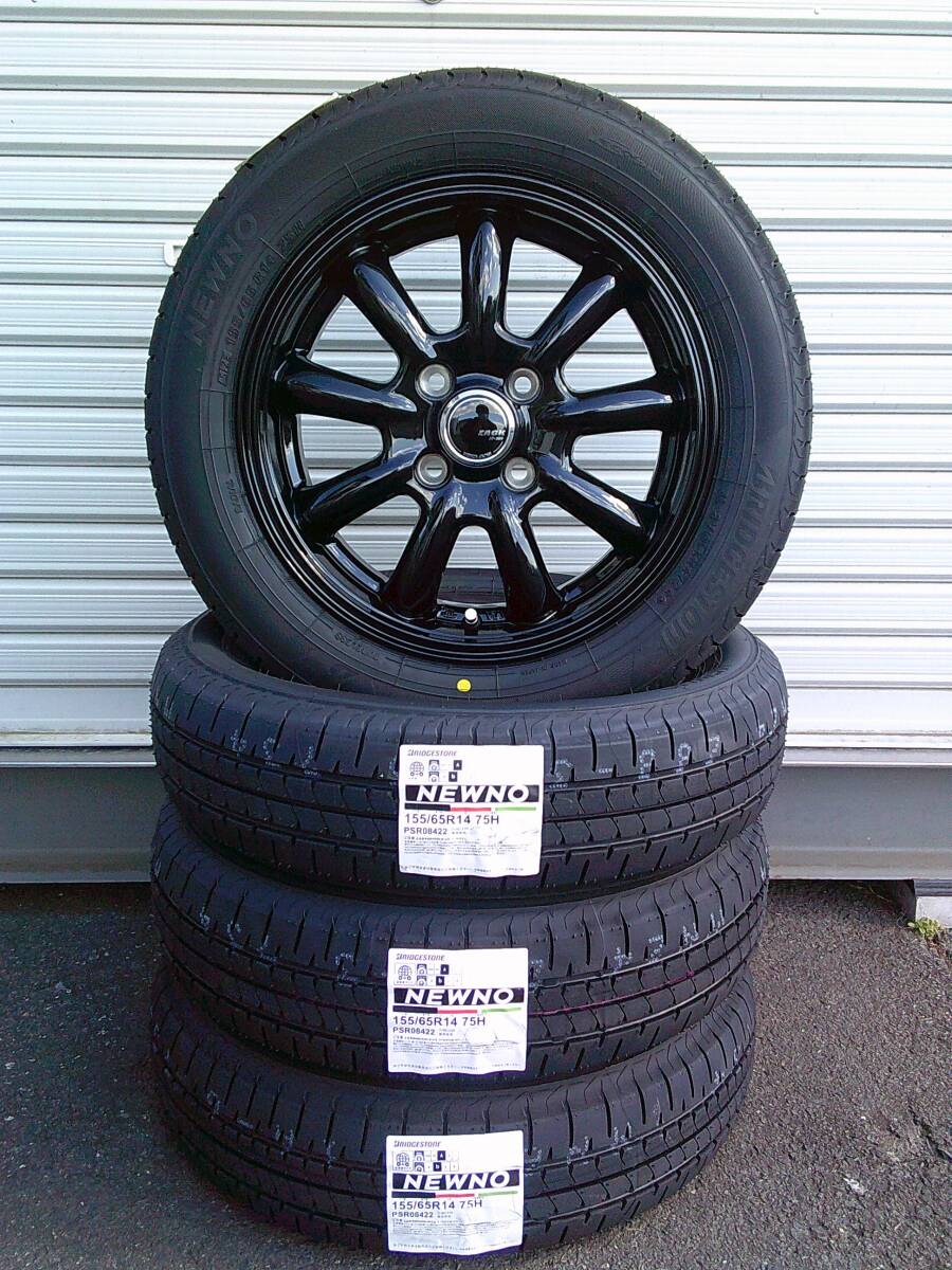 新品ブリヂストンニューノ☆155/65R14☆軽自動車N-BOXタントムーヴスペーシアワゴンRデリカミニデイズハイゼットラパンNワンNワゴンアルト拍卖