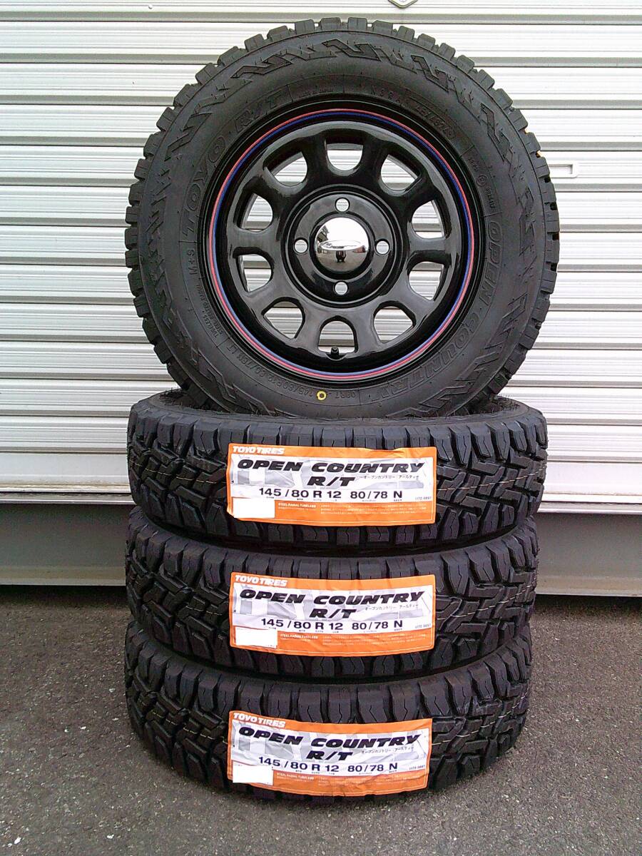 TOYOオープンカントリーR/T☆145/80R12LT☆軽バン軽トラハイゼットエブリーキャリーサンバーNバンアクティバモスピクシスクリッパー拍卖