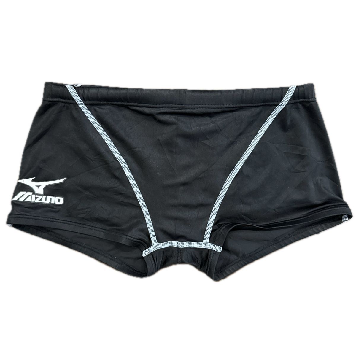 44ミズノ競泳水着(Lサイズ)★マイティライン・85RT-900★光沢ブラック黒ホワイト白★大きいサイズ男性も拍卖