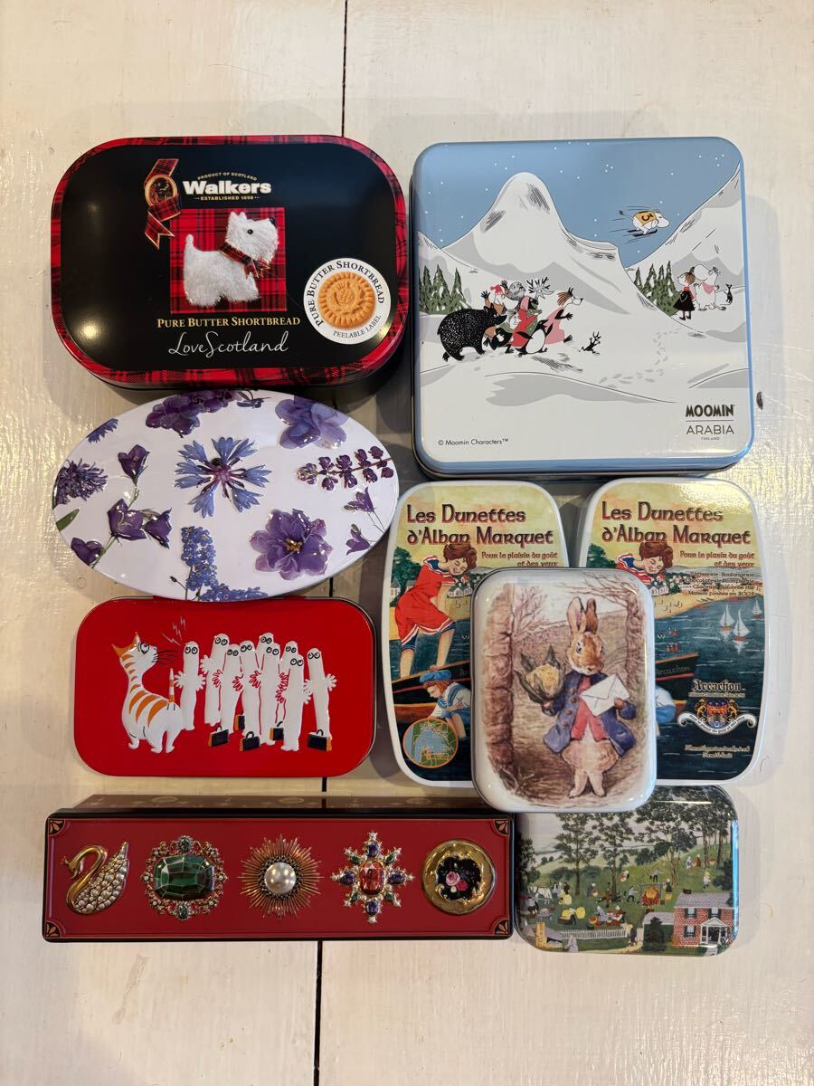 【かわいいお菓子の缶などまとめて9点】空缶拍卖