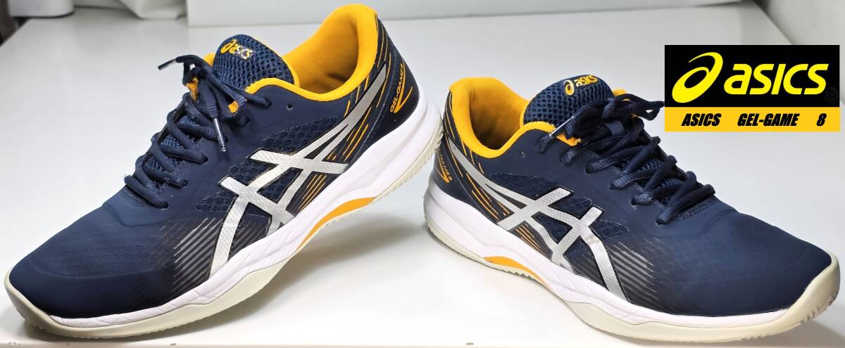 【美品・USED/GEL搭載/オムニ&クレーコート用/正規店購入】ASICS GEL-GAME 8 モデル メンズ・テニスシューズ サイズ=27.5cm拍卖