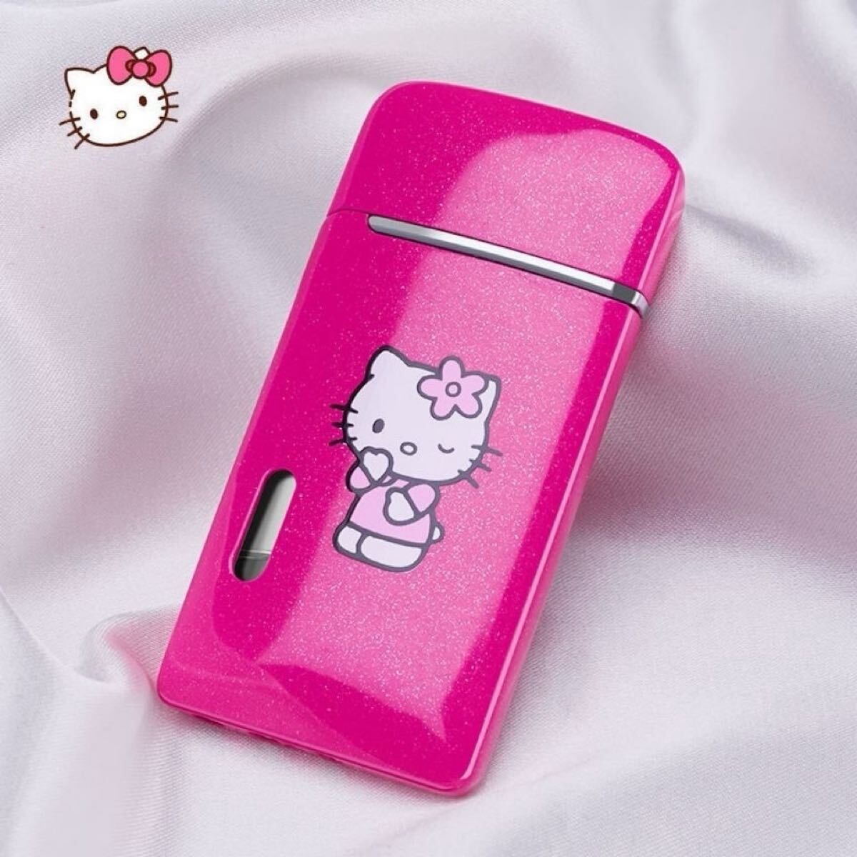 喫煙具喫煙グッズzippo型ライター ガスライター 新品未使用キティちゃんターボライターピンク拍卖