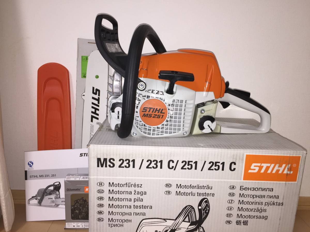 ④ 新品 未使用 STIHL スチール MS251 エンジンチェンソー 45CC拍卖