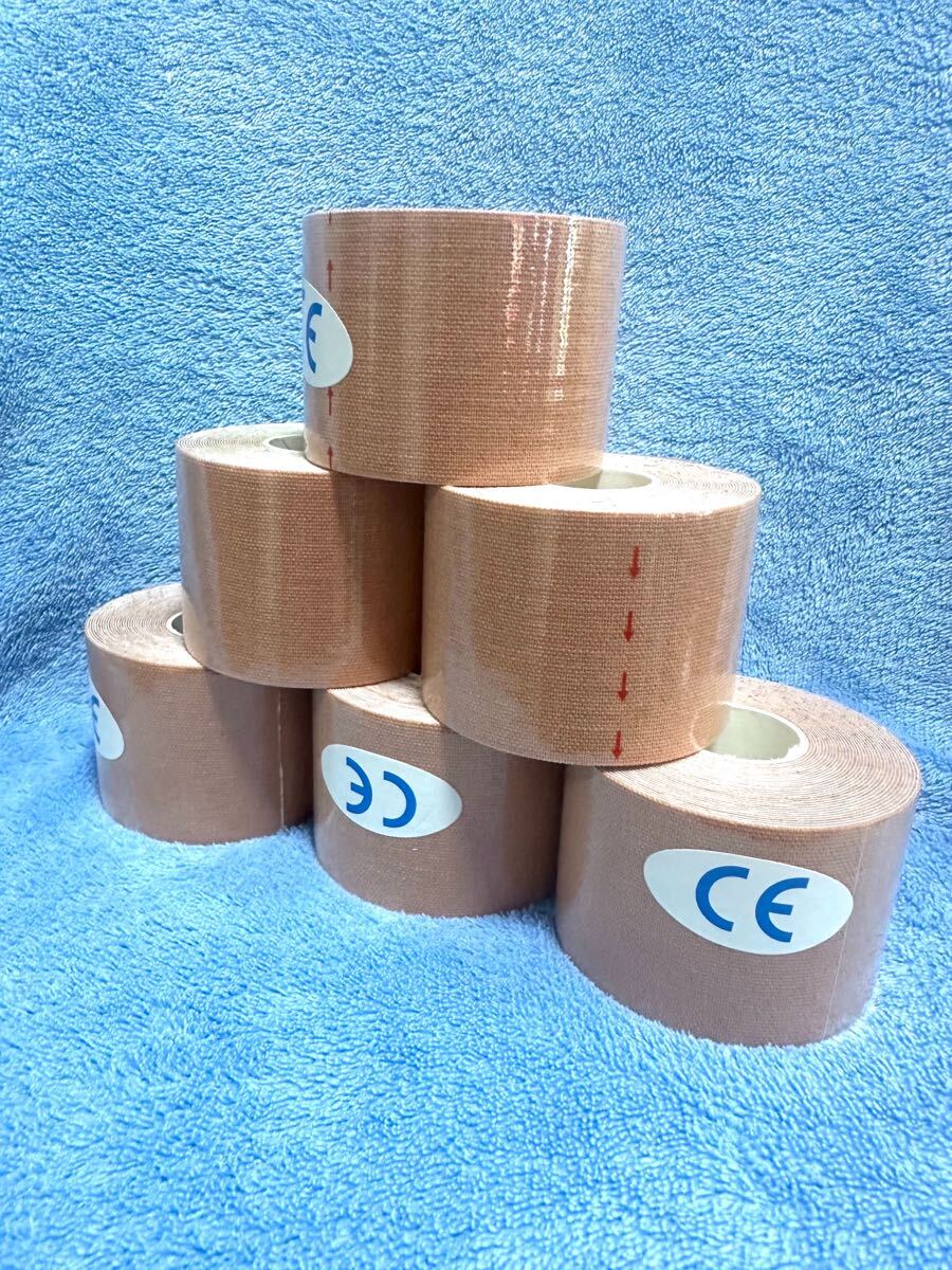キネシオテープ50mm×5m×6個(ベージュ)拍卖