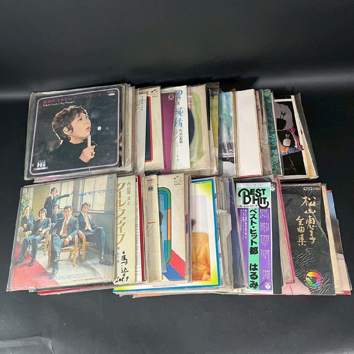 SW0718-1-3 まとめ 演歌 レコード LP 小林幸子 石川さゆり 中条きよし 五木ひろし 八代亜紀 森昌子 北島三郎 殿さまキングス 他 120サイズ拍卖