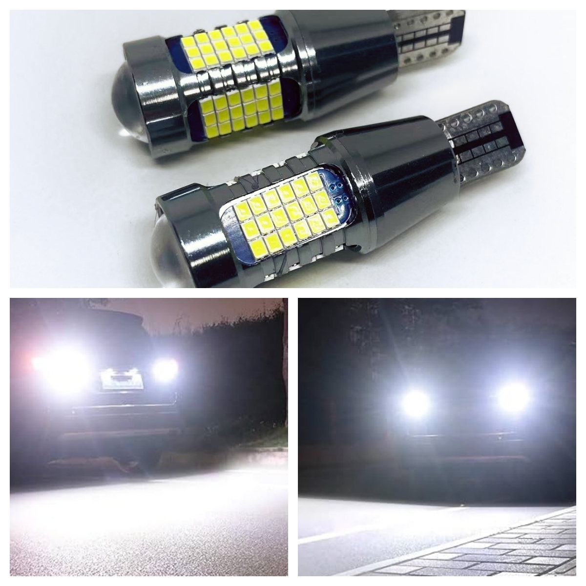 爆光 ストロボ T16 LED バックランプ 後退灯 キャンセラー プロジェクター ホワイト トヨタ 210系 クラウン アスリート 前期 後期拍卖