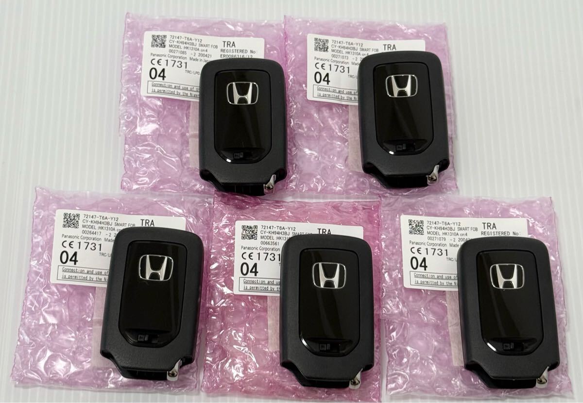 No.1 5個セット 新品 未使用品 純正 HONDA ホンダ スマートキー ホンダ 4ボタン T6A-Y12 キーレス CY-KH94H3BJ拍卖