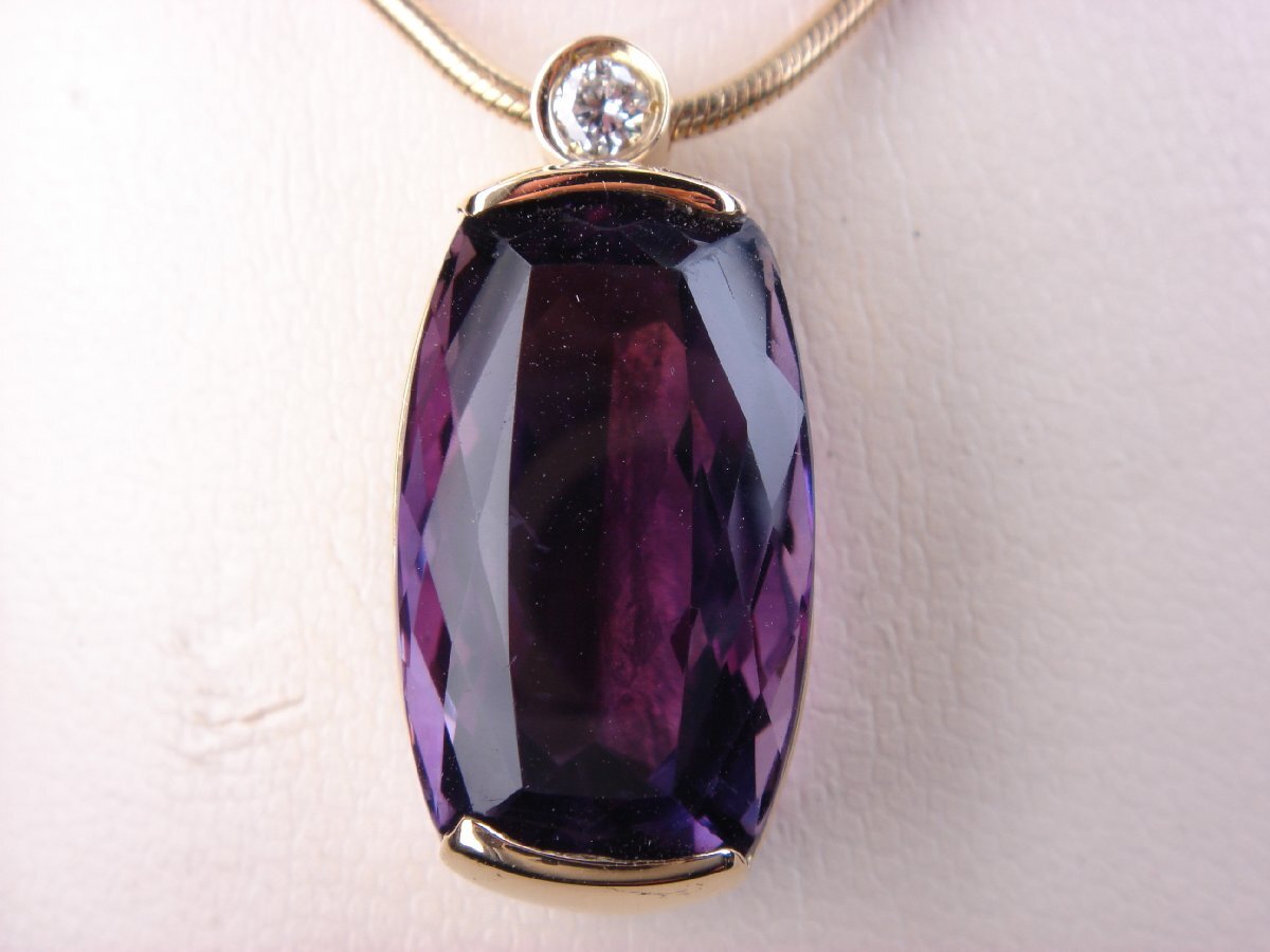 ★新品・送料無料★18金アメジストペンダント★14.10ct★拍卖