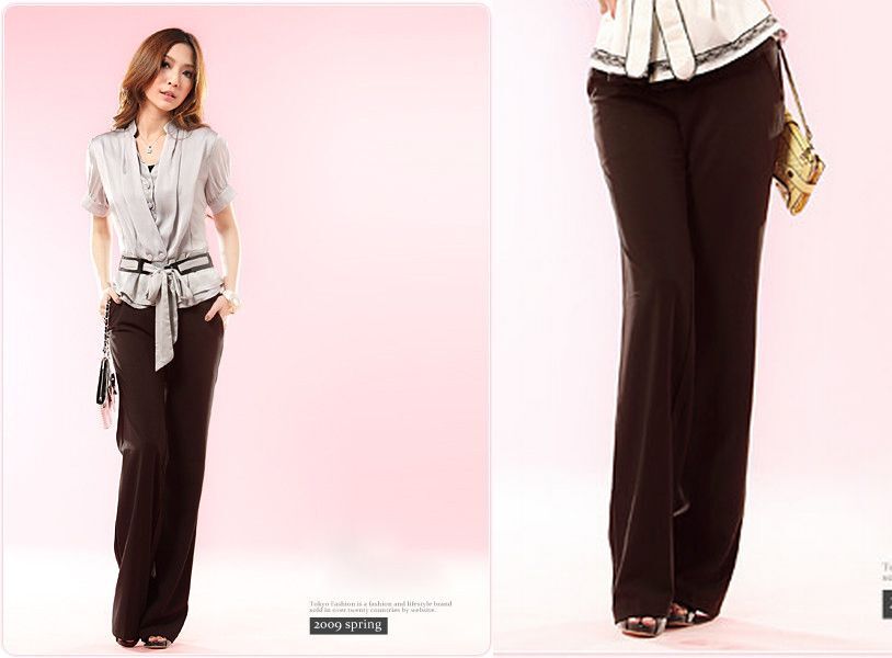 新品美脚★ストレートパンツ♪ブラウン拍卖