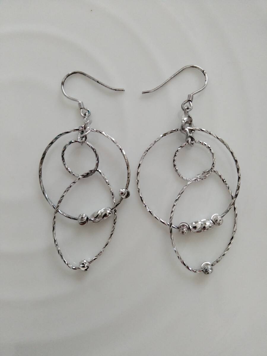 新品シルバー リングデザインデザインロングビアス拍卖