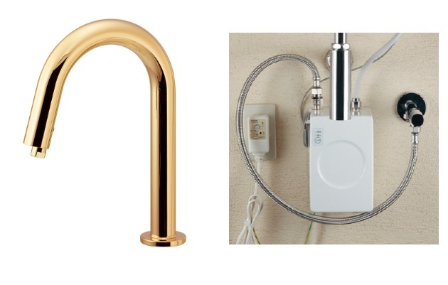 【新品】 カクダイ KAKUDAI 239-008-1 (100V) 瞬間加温機能付 自動水栓 電気温水器 アンティークゴールド 電気瞬間湯沸器 2024年製拍卖