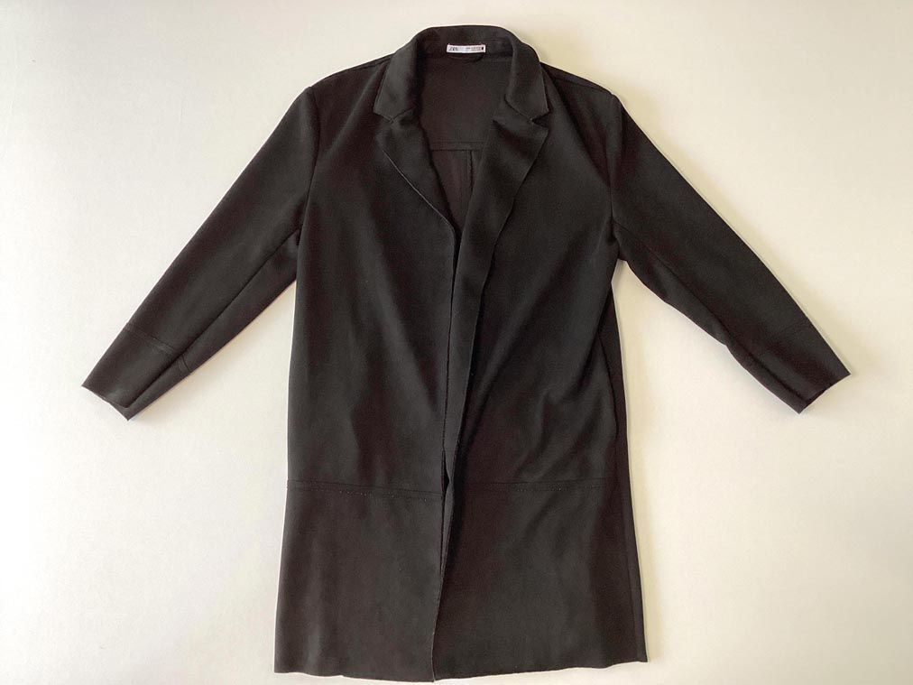 ZARA ザラ 3548/330/800 スエード ジャケット sizeM/黒 ◆■拍卖