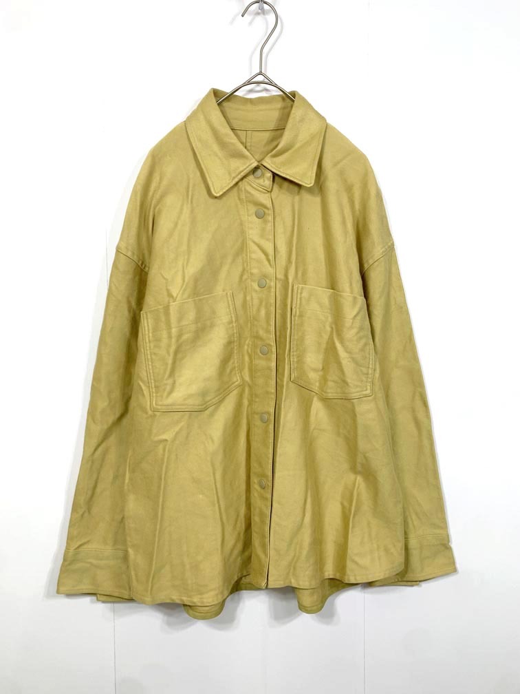 ゆうパケットOK BEAUTY & YOUTH ビューティ&ユース ユナイテッドアローズ 16111492163 モールスキンビッグロングスリーブ シャツ 黄 ■■拍卖