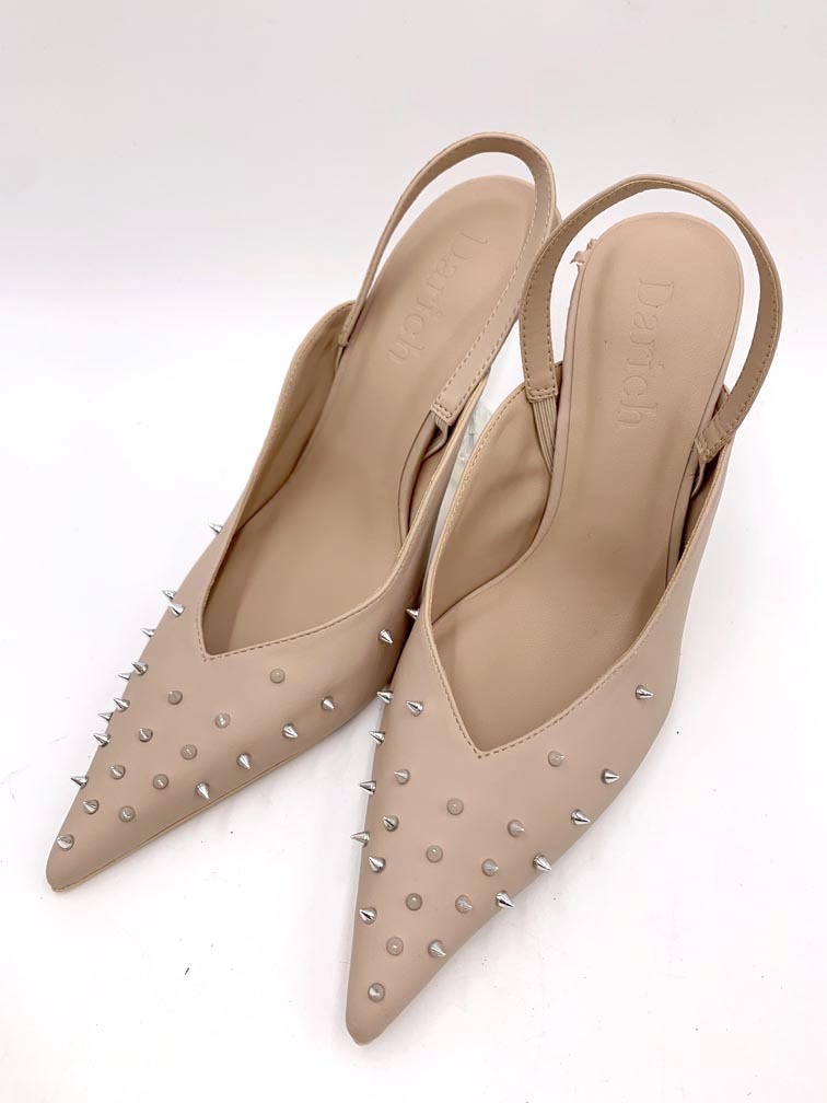 Darich ダーリッチ 定価16489円 スタッズヒール パンプス sizeL/ピンク ■◆拍卖