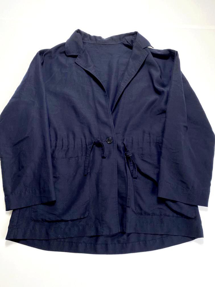ゆうパケットOK BEAUTY & YOUTH ビューティ&ユース ユナイテッドアローズ ドローストリングシャツ ジャケット 紺 ◇■拍卖