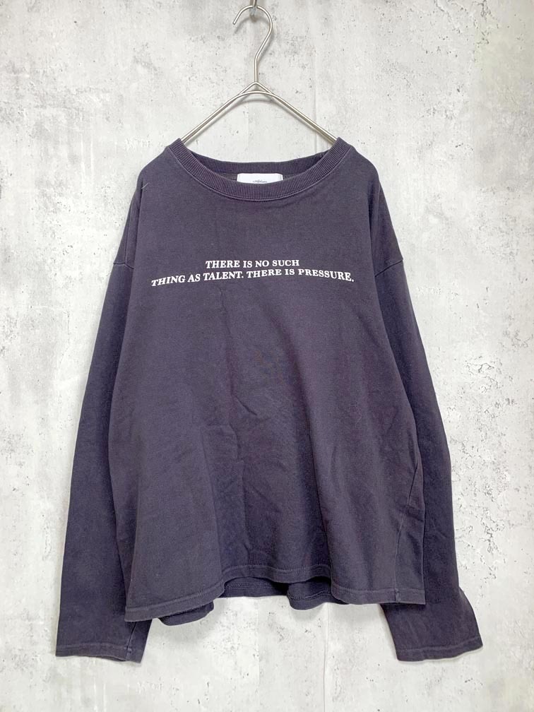 ゆうパケットOK ADRER アドラー ADMRA0722001 長袖 プリント Tシャツ sizeXS/チャコール ■■拍卖