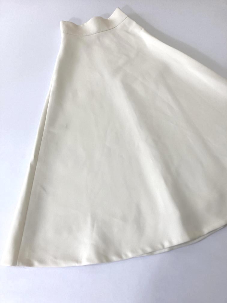 ゆうパケットOK 美品 ORIVAR SAT 定価27500円 トリプルクロスロング スカート size34/アイボリー ◇■◎拍卖
