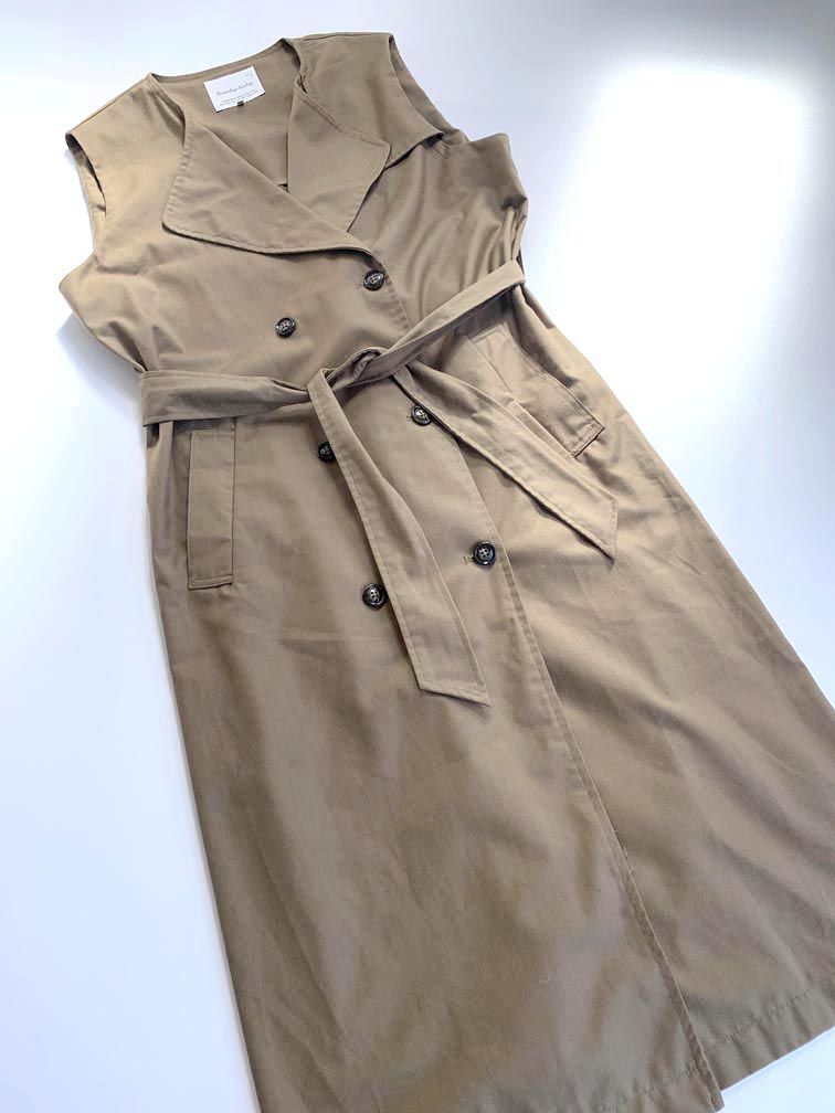 ゆうパケットOK SEVENDAYS=SUNDAY 30163D80000 ロング ジレ ベスト sizeL/ベージュ ◇■拍卖