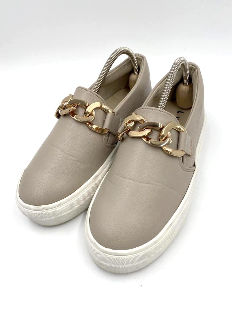 Lucida ルシーダ 定価11880円 ゴールドチェーン スリッポン スニーカー size36/オーク ■■拍卖