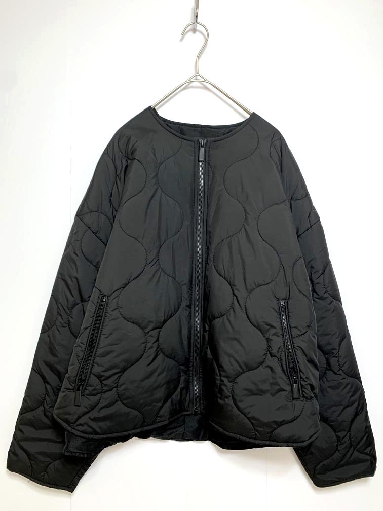 ZARA ザラ 3046/827/800 トップステッチ入り パフ ジャケット sizeL/黒 ◆■拍卖