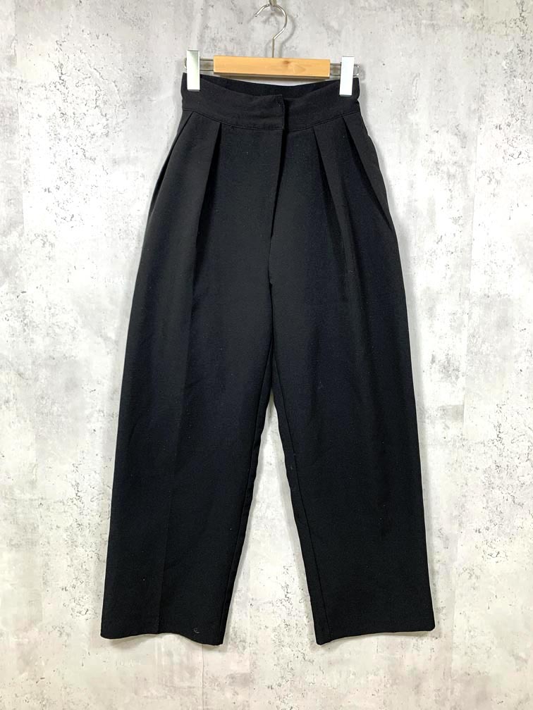 ゆうパケットOK SELECT MOCA セレクトモカ 10007393-2 ダブルタックルーズデザイン パンツ sizeXS/黒 ■■拍卖