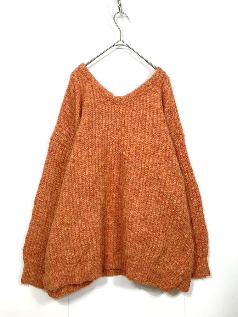 LOWRYS FARM ローリーズファーム LF623514TS 定価6050円 2WAYメランジ プルオーバー sizeF/オレンジ ■■拍卖