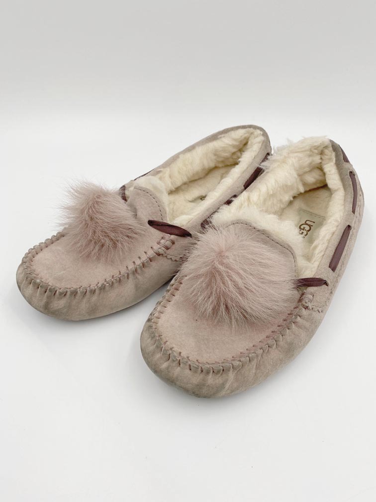 UGG Australia アグ オーストラリア 1019015 W DACOTA POM POM モカシン シューズ size22/シール ◆■拍卖