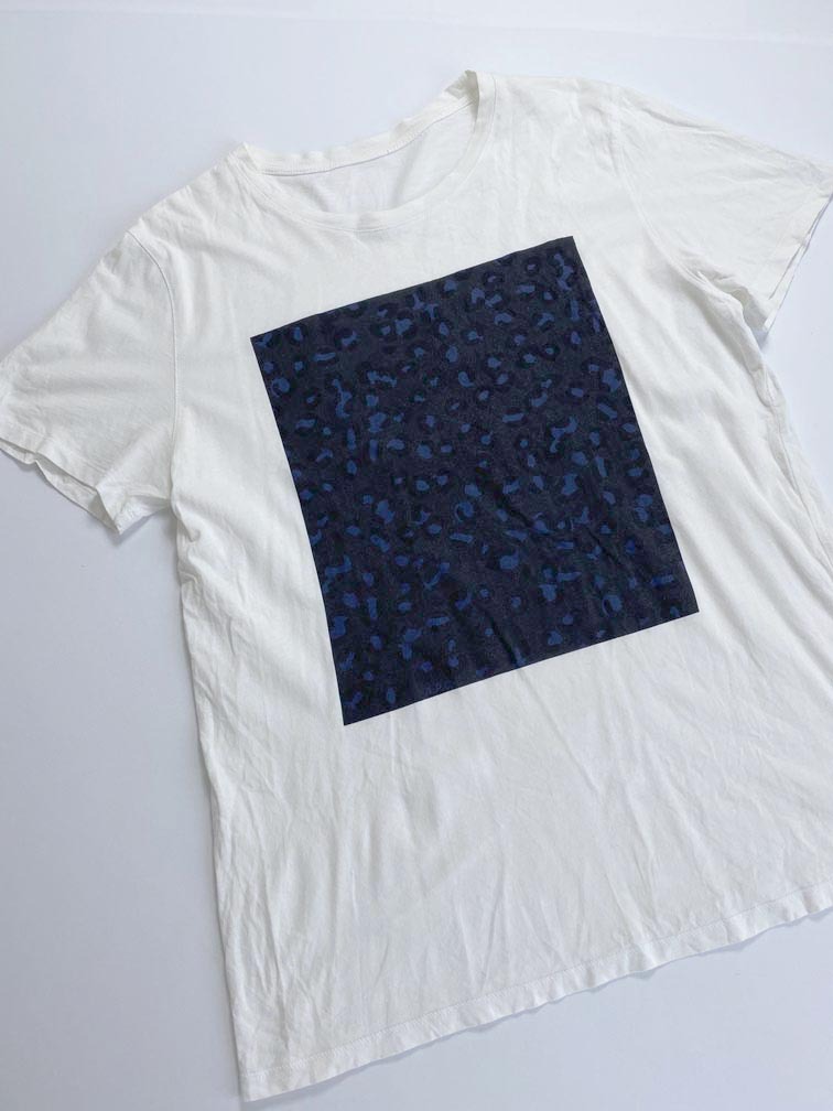 ゆうパケットOK A.P.C. アーペーセー 定価7700円 半袖 レオパード Tシャツ 白 ■◆拍卖